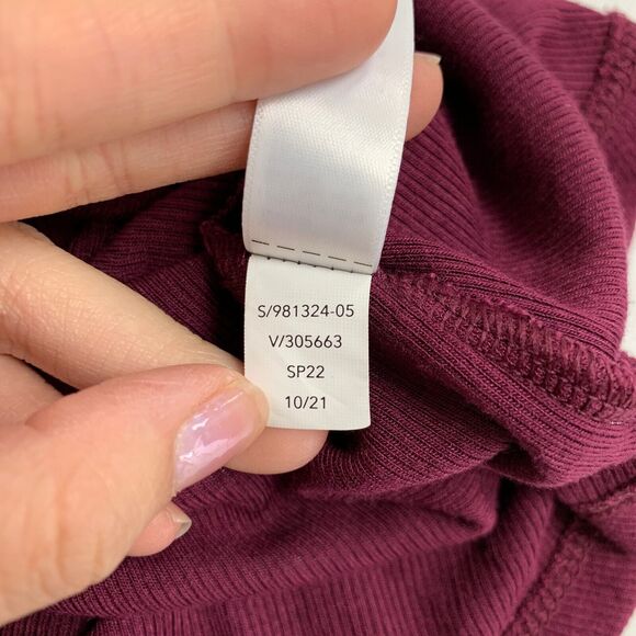 Athleta Well Rested Rib Sleep Tank Top Womens XS Extra Small Burgundy Breathable - Picture 10 of 13